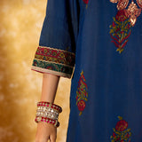 Mrinal Bright Blue Printed Suit Set