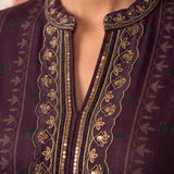 Nandini Deep Purple Purple Printed Kurta