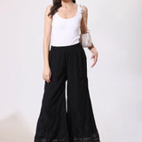 Charcoal Black Solid Sharara