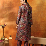 Wool Blend Floral Printed Kurta Palazzo Set