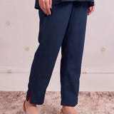 Eshira Cobalt Navy Embroidered Co-ord Set