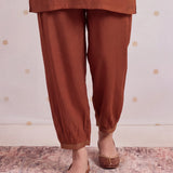 Zareen Bronze Rust Embroidered Kurta Set