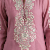 Kiara Blush Pink Embroidered Suit Set