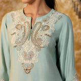 Ishita Mint Green Embroidered Suit Set