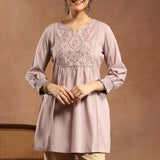 Cotton Linen Embroidered Top