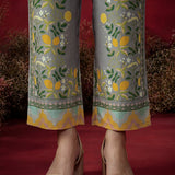 Saina Dove Beige Printed Remi Linen Co-ord Set for Women