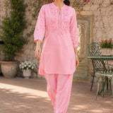 Pure Cotton Paisley Embroidered Co-Ord Set