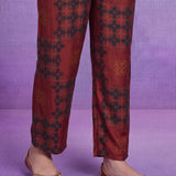 Rust Rayon Straight Co-ord Set