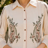 Paisley Embroidered Shirt Style Tunic
