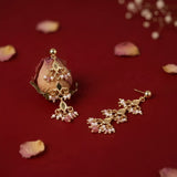 Salmon Pink Ira Beaded Earrings