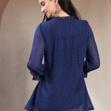 Ethnic Threadwork A-Line Georgette Kurti