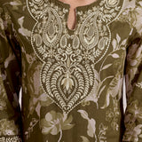 Ira Olive Green Printed Kurta Set