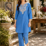 Pure Cotton Embroidered Co-Ord Set