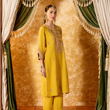 Vaidehi Turmeric Mustard Embroidered Suit Set