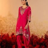 Aaradhya Antique Pink Embroidered Suit Set