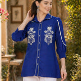 Cotton Embroidered Shirt Top