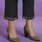 Grey Printed Cotton Panelled Kurta Set