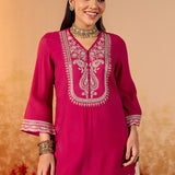 Saanvi Antique Pink Embroidered Sharara Set