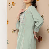 Cotton Linen Embroidered Top