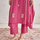 Amaira Barbie Pink Embroidered Kaftan Set