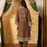 Lavanya Mud Brown Embroidered Suit Set