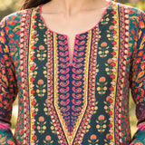 Viscose Rayon Ethnic Printed Kurta Trouser Set
