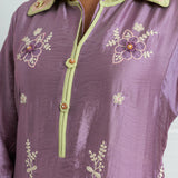 Ishani Bright Orchid Applique Embroidered Co-ord Set