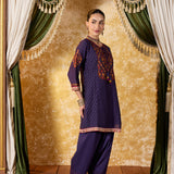 Nysa Violet Purple Embroidered Farshi Suit Set