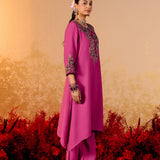 Navya Royal Fuchsia Embroidered Kurta Set