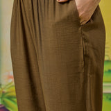 Myra Dusky Green Applique Embroidered Kurta Set