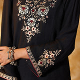 Avika Graphite Black Embroidered Suit Set