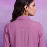 Pink Rayon Embroidered Shirt