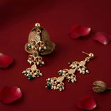 Emerald Green Myra Beaded Earrings