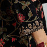Aafreen Coal Black Aari & Zari Embroidered Panelled Suit Set