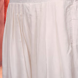 White Satin Relaxed Fit Salwar