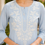 Pure Cotton Floral Yoke Kurta Palazzo Set