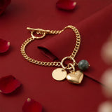 Gold Amara Heart Coin Bracelet