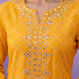 Yellow Bandhani Printed Suit Set