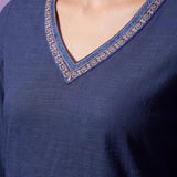 Anika Indigo Blue Embroidered Kurta Set