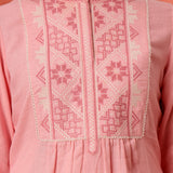 Ethnic Motif Embroidered A-Line Kurti