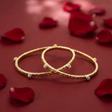 Gold Aira Pearl Bangle Set