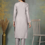 Viscose Rayon Embroidered Kurta Palazzo Set