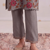 Aayat Silver Grey Embroidered Kurta Set