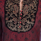 Mahira Maroon Printed Co-ord Set