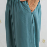 Kiara Cadet Blue Embroidered Suit Set