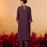 Samaira Copper Brown Embroidered Suit Set
