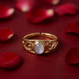 Chrome Selene Moonstone Ring