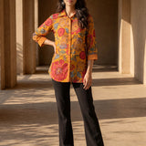 Black Roma Cotton Bootcut Pants
