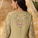 Vaara Kalini Light Green Embroidered Suit Set with Dupatta