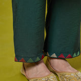 Myra Marine Teal Applique Embroidered Kurta Set